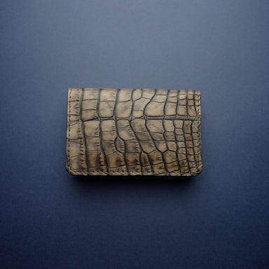 Pocket Wallet black semi matte alligator - Maison Jean Rousseau